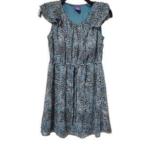 BeBop Girls Multicolor Animal Print Short Sleeve Dress Drawstring Waist Size 14